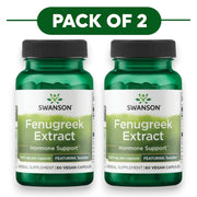 Swanson Fenugreek Extract with Testofen® 300mg 60 Capsules Pack of 2