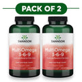 Swanson MultiOmega 3-6-9 Aceite de Linaza, Pescado y Borraja 120 Cápsulas Blandas Pack de 2