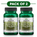 Swanson Complejo Herbal de Semilla de Uva, Té Verde y Corteza de Pino 60 Cápsulas Pack de 2