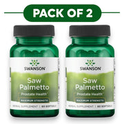 Swanson Saw Palmetto Maximum Strength 320mg 60 Softgels Pack of 2