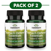Swanson Stomach Defense Essentials with PepZinGI 60 Veg Capsules Pack of 2