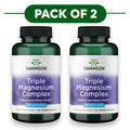 Swanson Triple Magnesium Complex 400mg 100 Vegan Capsules Pack of 2