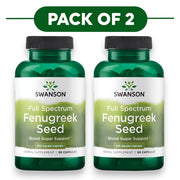 Swanson Full Spectrum Fenugreek Seed 610mg 90 Capsules Pack of 2