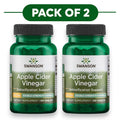 Swanson Vinagre de sidra de manzana 200mg doble concentración 120 tabletas Pack de 2