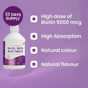 Lifestyle/use image: Swedish Nutra Hair Skin Nails liquid orange flavour daily use 500ml