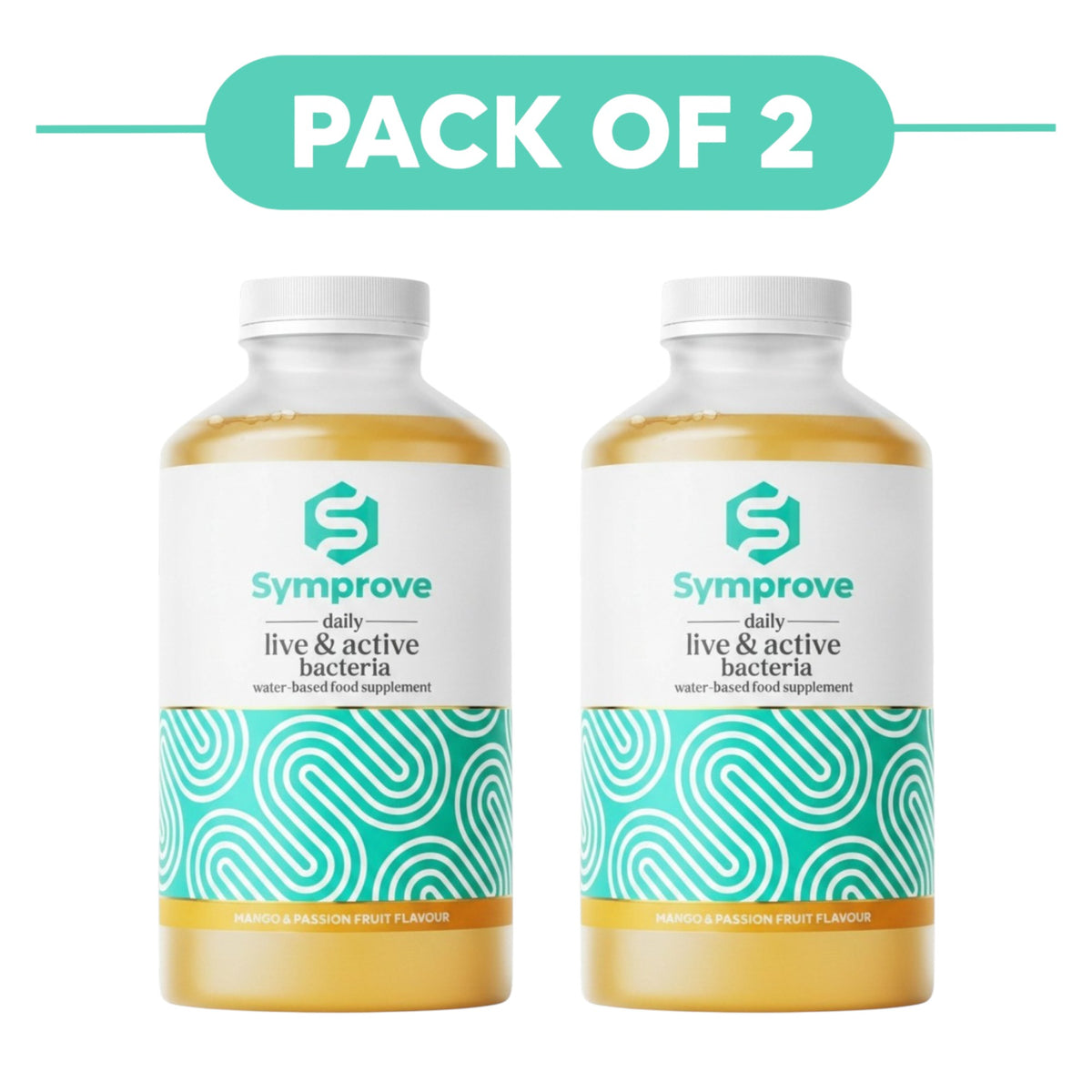 Symprove Liquid Probiotic Mango & Passionfruit Flavour 500ml Pack of 2