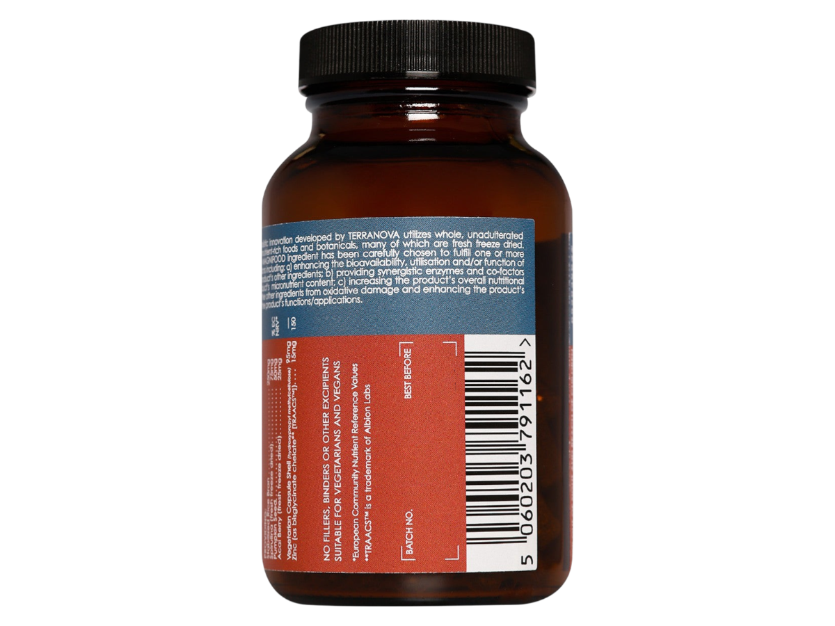 Barcode image: Terranova Zinc 15mg Complex barcode product vegan capsules 100 count