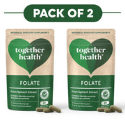 Together Health Folate from Spinach Extract 30 Capsules Pack of 2