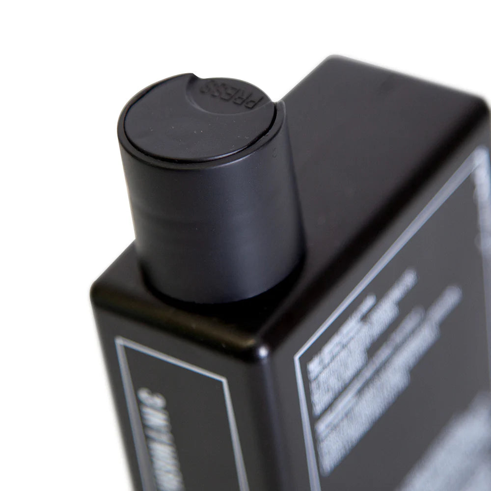 Side image: Uppercut Deluxe 3 in 1 Hair Face Body Wash 240ml bottle Bay Rum fragrance packaging
