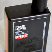 Uppercut Deluxe Strength and Restore Shampoo 240ml bottle mandarin patchouli fragrance packaging