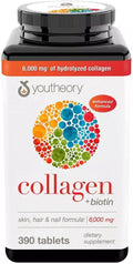 Youtheory Colágeno + Biotina – 390 Tabletas