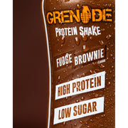 Grenade Fudge Brownie high protein shake chocolate flavour ready to drink 330ml 8 pack lifestyle use image