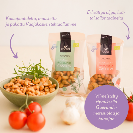 Foodin Bruschetta Cashew, Organic 120g, Pack of 8