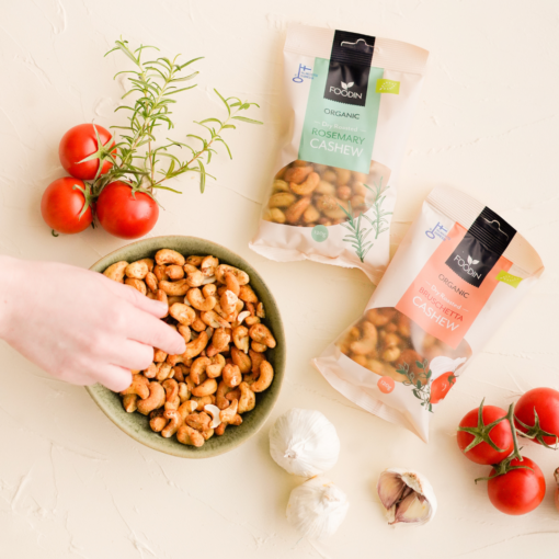 Foodin Bruschetta Cashew, Organic 120g, Pack of 8