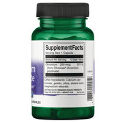 Swanson Chromium Picolinate 200mcg 60 capsules supplement facts label