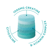 Nourished Creatine Mind Green Apple flavoured gummy stacks pouch 660g 120 stacks supplement facts