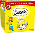 Dreamies Golosinas para Gatos Caja de Snacks Variados – 12 x 60g Paquetes