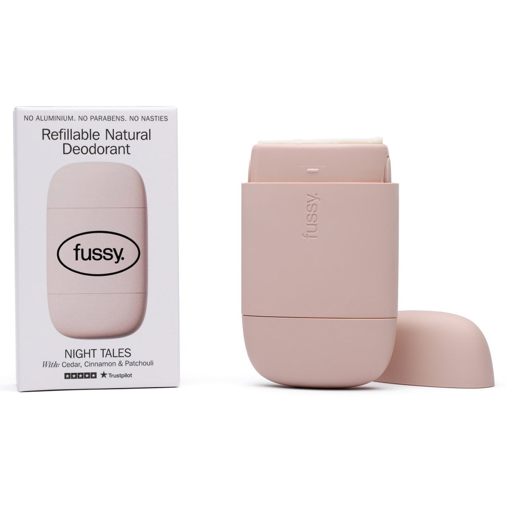 Fussy Refillable Natural Deodorant Night Tales reusable deodorant with case 40g
