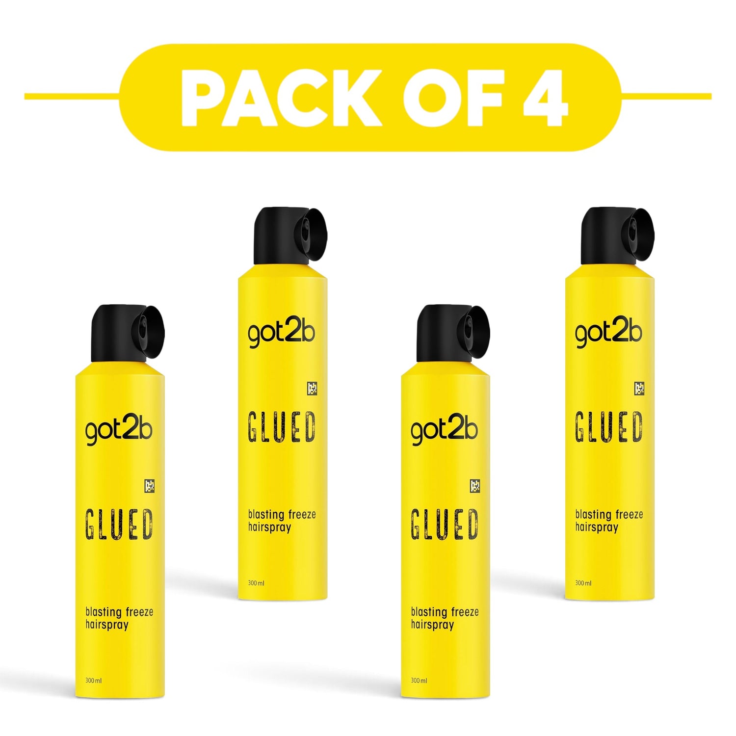 got2b Glued Blasting Freeze Hairspray 300ml Pack of 4