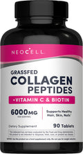 Tabletas de Péptidos de Colágeno NeoCell Alimentado con Pasto con Vitamina C y Biotina