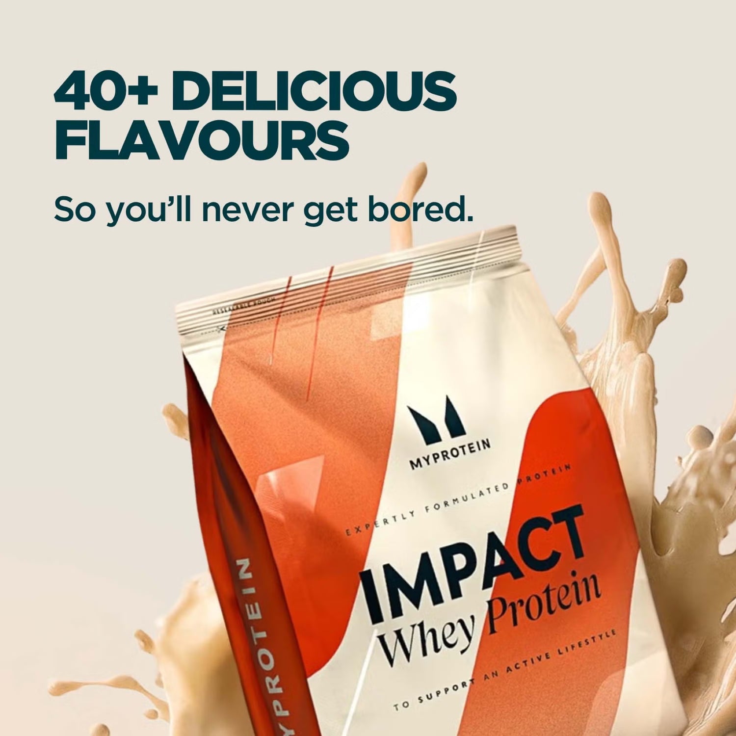 MyProtein Impact Whey Protein Powder Chocolate Smooth flavour protein shake lifestyle use image 2.5kg pouch