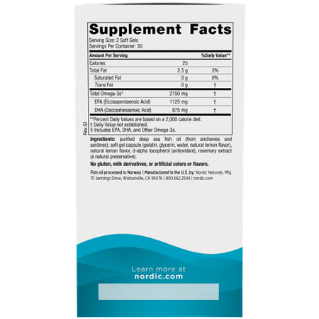 Nordic Naturals Ultimate Omega 2X - 2150mg Omega-3 Softgels de Limón