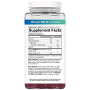 Youtheory Ashwagandha KSM-66 mixed berry flavoured gummies 200mg 180 count bottle ingredients and supplement facts