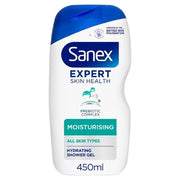 Sanex Expert Skin Health Moisturising Shower Gel, bottle packaging, no flavour, 450ml