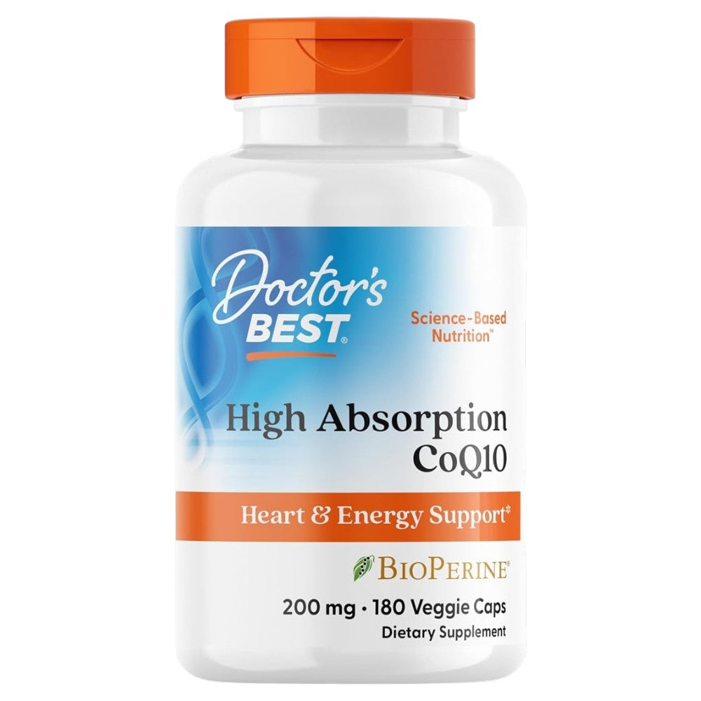 Doctor's Best High Absorption CoQ10 200mg BioPerine Veggie Capsules