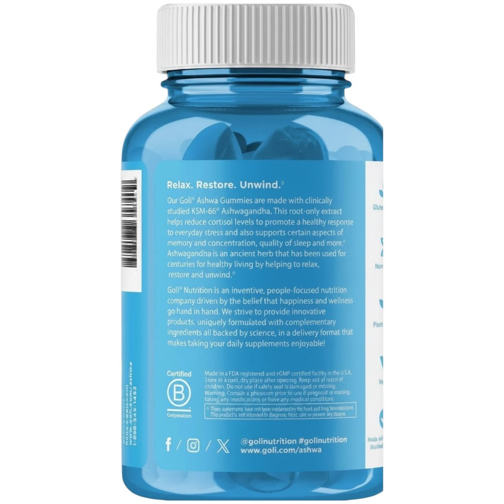 Goli Nutrition Ashwagandha Gummies 120 Count product information