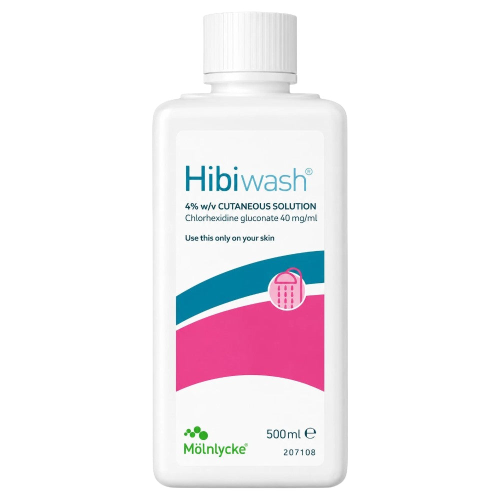 Hibiwash 4% Chlorhexidine Gluconate Cutaneous Solution, bottle packaging, no flavour, 500ml