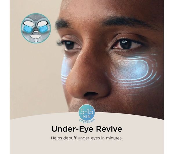 Shark CryoGlow LED Light Therapy Mask, universal-size Lilac Chill mask, 1 mask, at-home facial skincare use