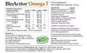 Pharma Nord BioActive Omega 7 Sea Buckthorn Oil, food supplement softgel capsule box packaging, no flavour, 60 capsules, ingredients and nutritional information