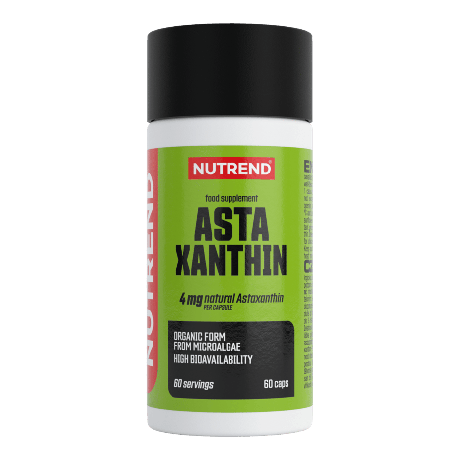 Nutrend Astaxanthin 4mg capsules supplement bottle front label 60 capsules