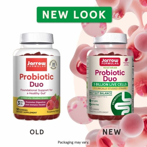Jarrow Formulas Probiotic Duo 3 Billion CFU - 50 Gummies new look