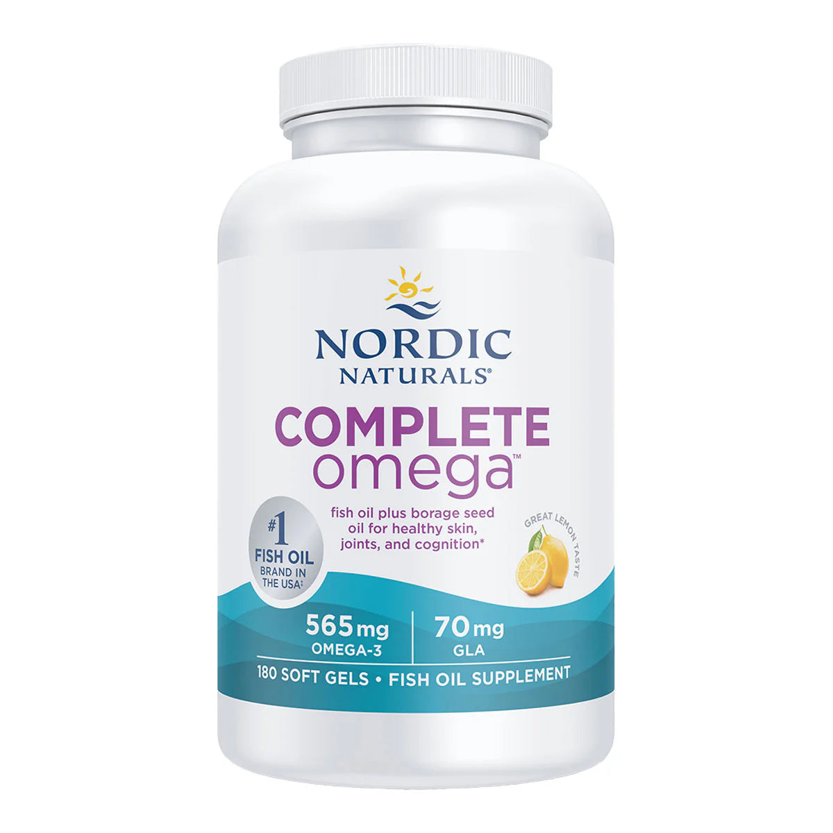 Nordic Naturals Omega Completo Cápsulas Blandas - 565 mg Omega 3 con GLA Limón