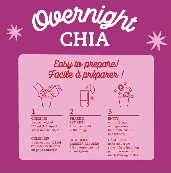 Prana Organic Overnight Chia Berry Fairies with Oats 800g overnight breakfast preparation