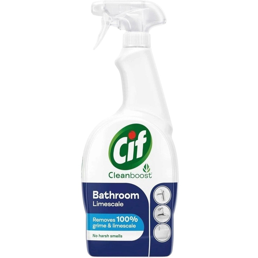 Cif Cleanboost Bathroom Limescale Cleaner Spray 700ml bottle front packaging