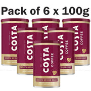 Costa Coffee Smooth Medium Roast Instant Coffee - 6 x 100g