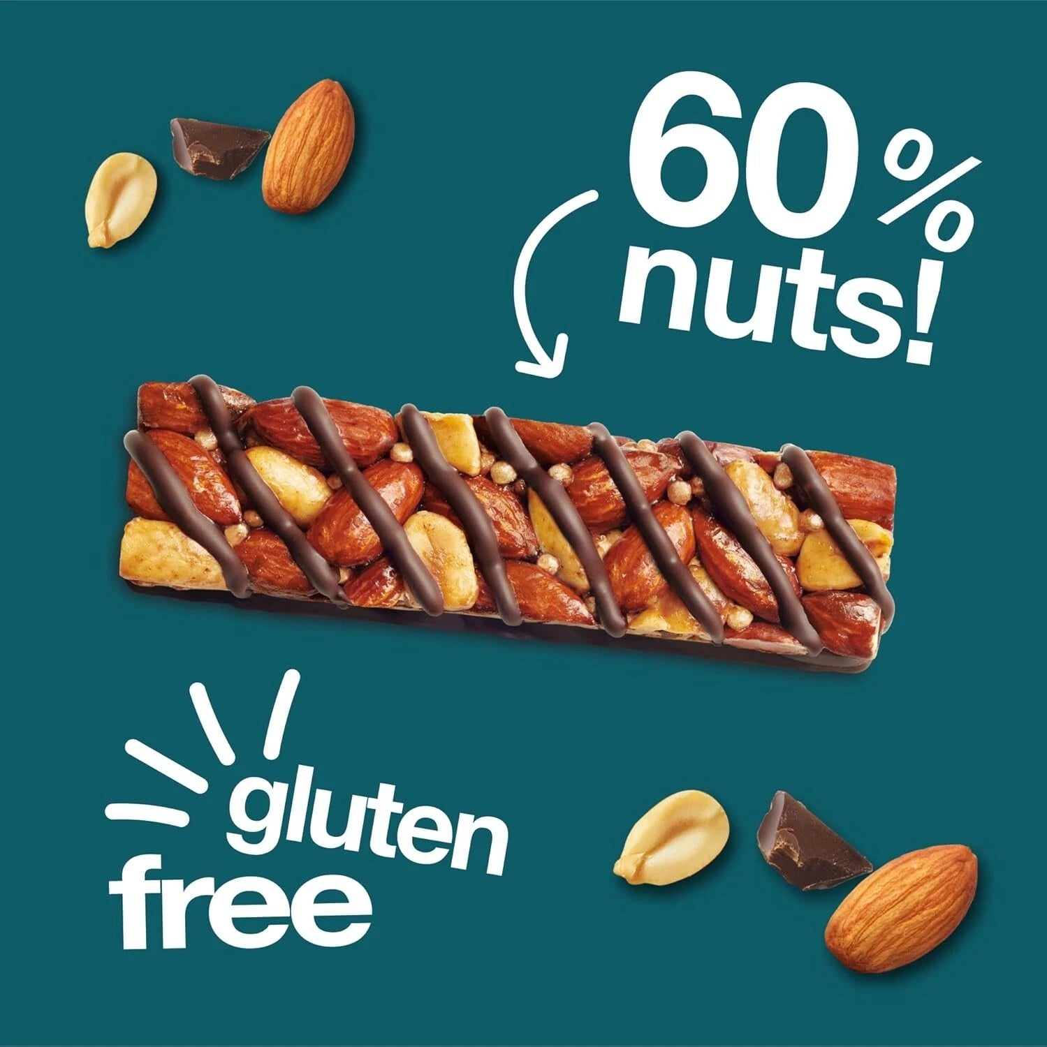 KIND Dark Chocolate Nuts and Sea Salt nutrition information 40g
