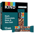 Barra de snack Kind de chocolate oscuro con nueces y sal marina 12 x 40g