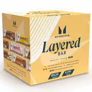 MyProtein Layered Protein Bar Variety Pack assorted flavours box 12 x 60g bars
