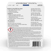 Zeiss Lens Wipes 250 Individually Wrapped Moist Wipes