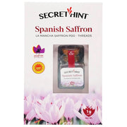 Front image: Secret Hint Spanish Saffron Threads spice box 1g premium saffron