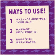 Aussie Deeep Moisture Hair Mask usage instructions on vegan hair treatment tub 450ml
