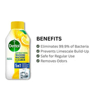 Dettol 5 In 1 Antibacterial Washing Machine Cleaner Lemon 250ml benefits