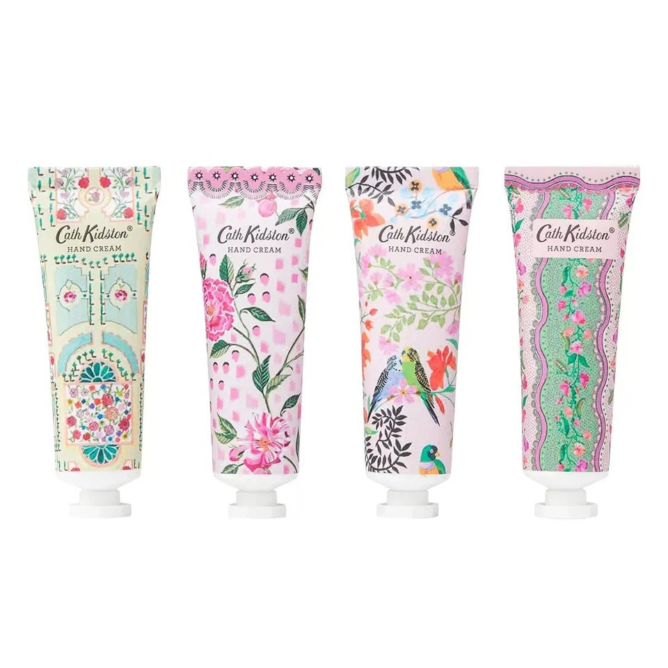 Cath Kidston Hand Cream Gift Set, squeeze tube packaging, assorted fragrances, 8 x 30ml,