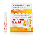 Swedish Nutra Vitamin C D3 K2 Zinc Probiotic Shots Orange 30 x 25ml