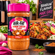 Schwartz Air-Fry Bangin' Chicken Seasoning dry seasoning shaker jar 340g lifestyle use