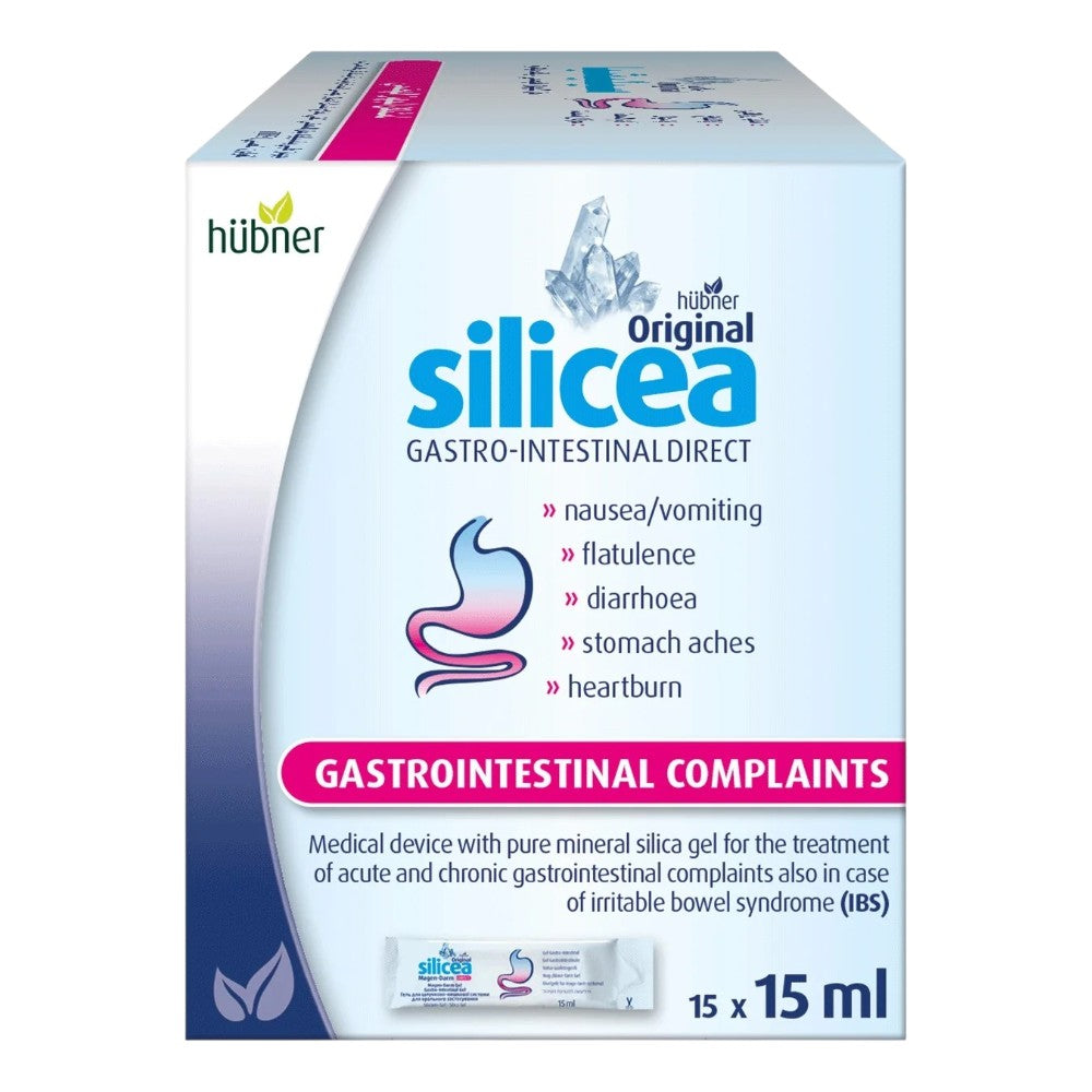 Hübner Original Silicea Gastro-Intestinal Direct silica gel sachets box 15 x 15ml